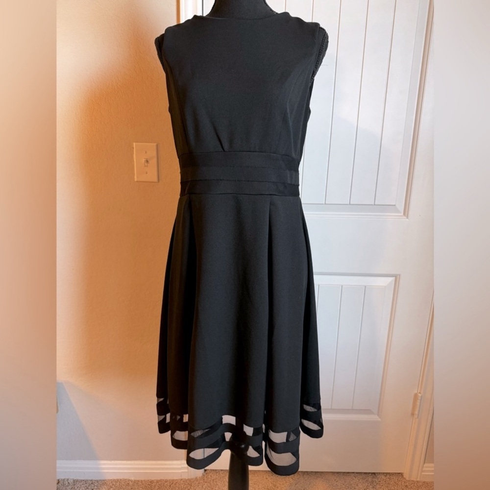 ❣️3 for $25 🛍️ Liz Claiborne Black Sleeveless Mock Neck A-line Midi Dress